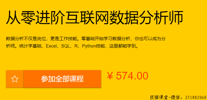 零基础开始学习互联网数据分析师，这里都能学到！