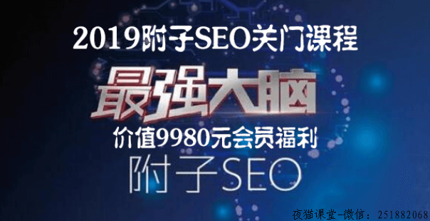 2019附子SEO培训教程，大型权重流量站实战课程！