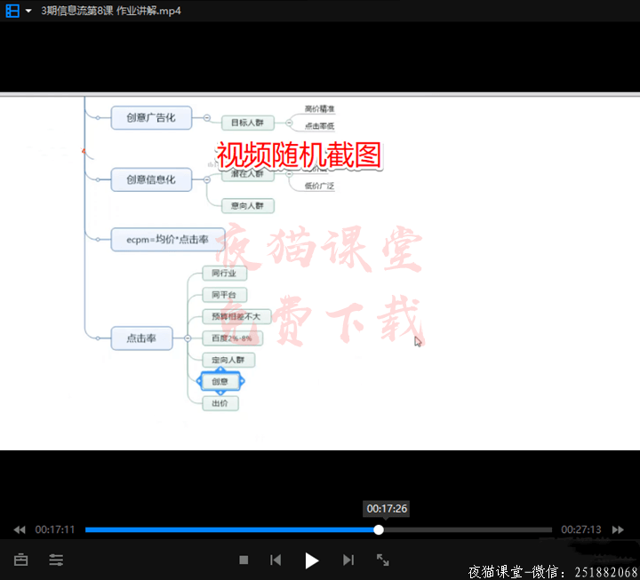 免费资源：厚昌学院赵阳柯南主讲信息流培训（第3期）