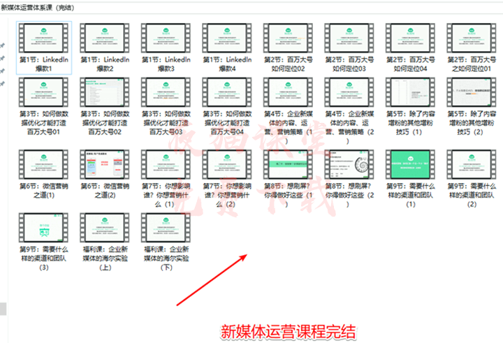 馒头商学院：新媒体运营视频课程（完结）